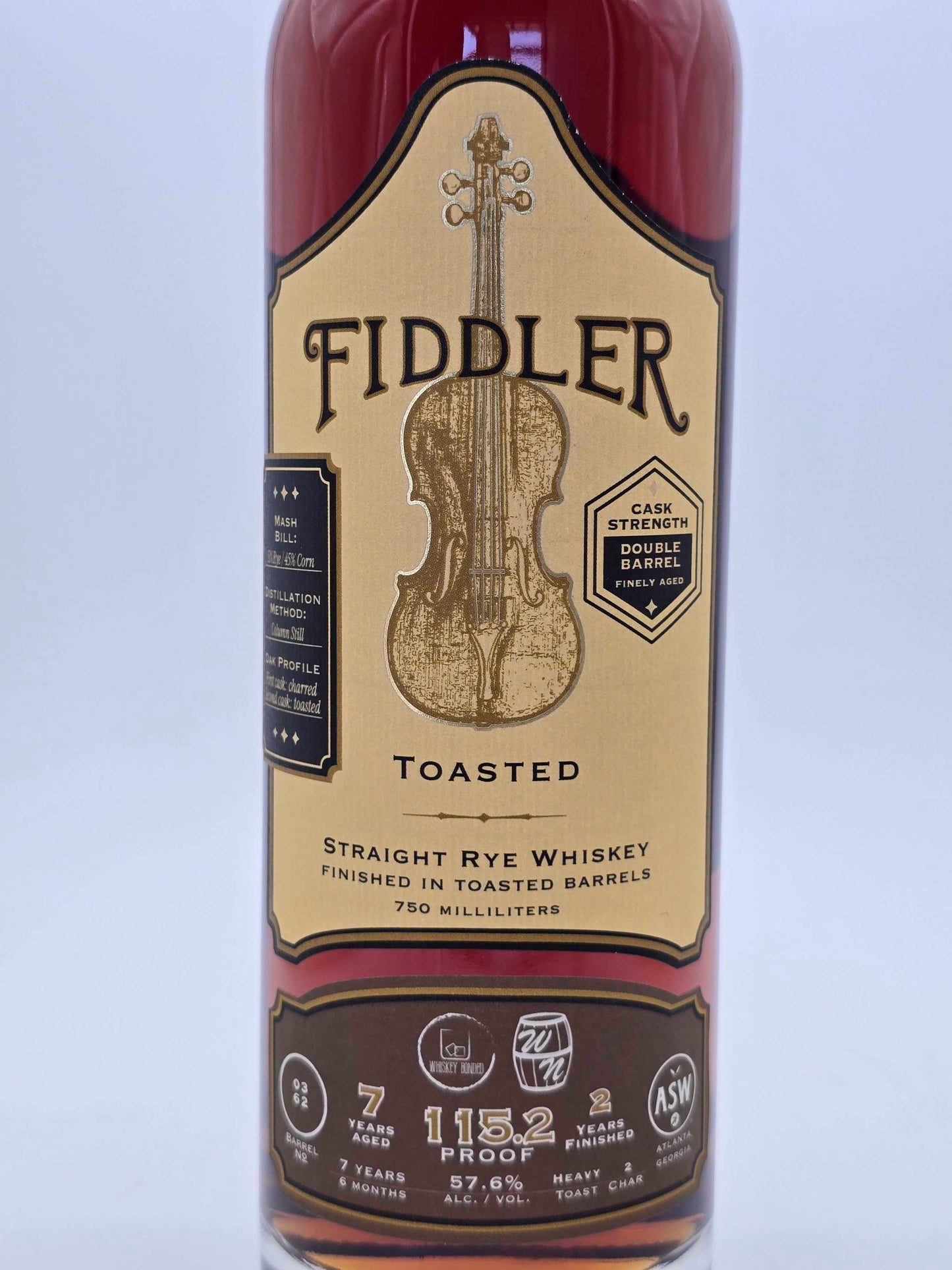 Fiddler Toasted Rye - Whiskey Noobs Pick 750ml